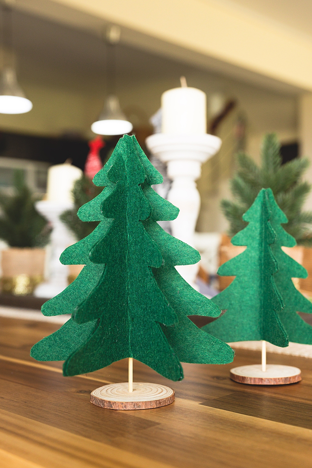 diy felt christmas trees (with free printable template!) - six
